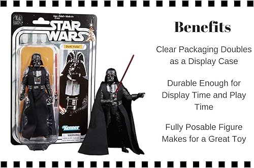 Miniatura 3 de Disney Star Wars Black Series 40th Anniversary Collection Darth Vader - Figura de acción de 6 pulgadas - Detalles similares a una película - Incluye