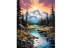 Mountain Paint by Number Kit for Adults