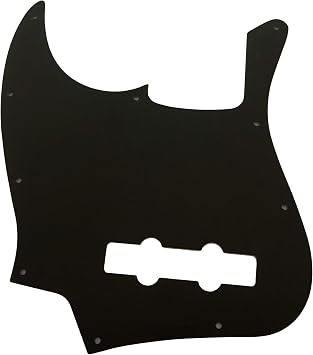 For Fender US Jazz Bass Standard 10 Hole Guitar Pickguard (3 Ply Black)
