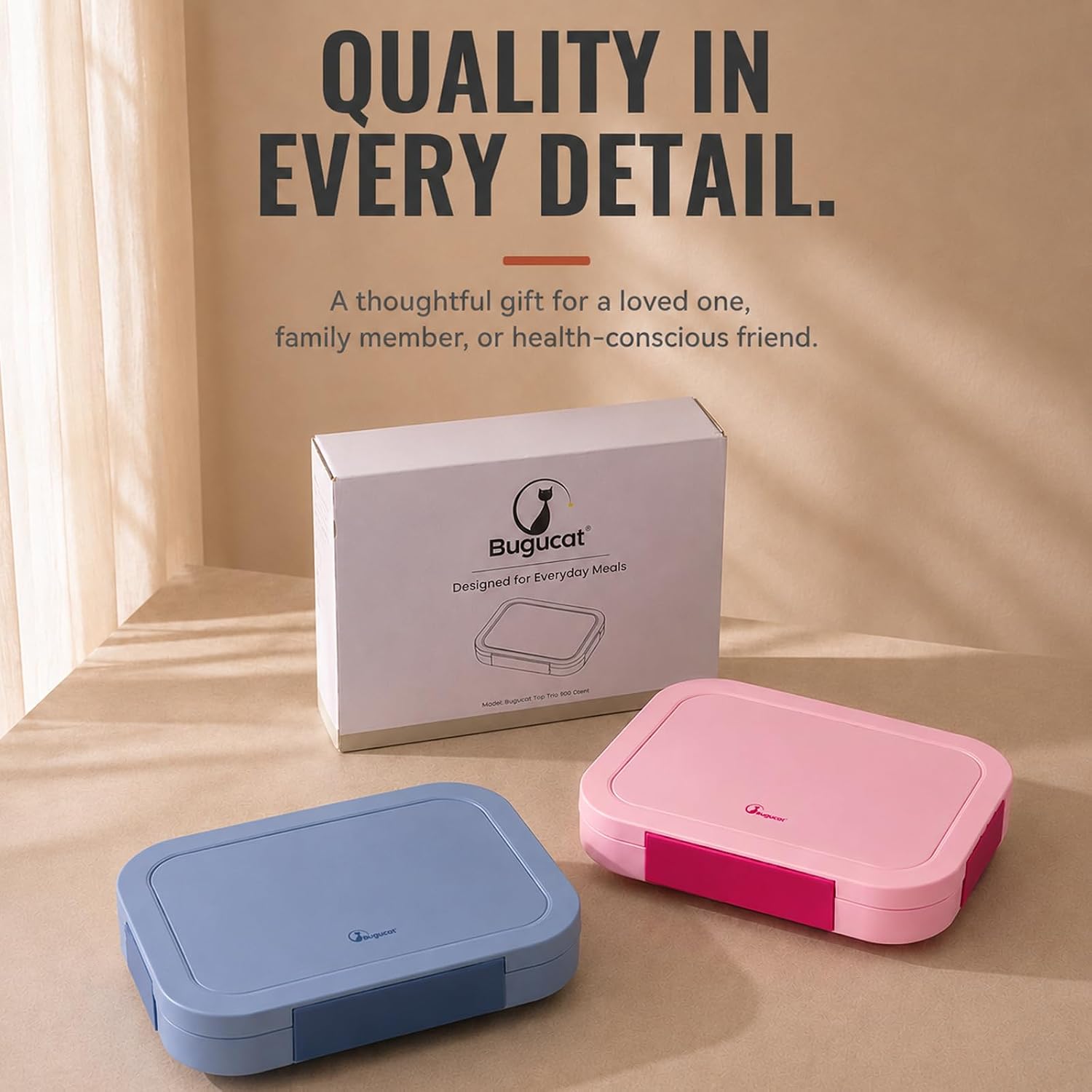 Bugucat Stainless Steel Bento Lunch Box