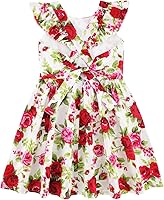 Vista 188 de Vestido de verano para niña, de algodón, con diseño floral