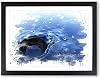 Water Drops V3 Modern Framed Wall Art Print, Ready to Hang Picture for Living Room Bedroom Home Office Décor, Black A2 (64 x 46 cm)