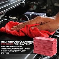 Vista 3 de SIMPLI-MAGIC Toallas de Taller de Algodón 14"x12" (Paquete de 90) – Trapos de Limpieza Reutilizables para Automóviles, Industrias, Garaje y Hogares