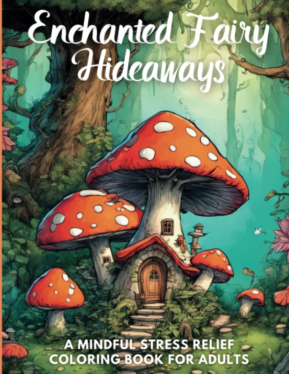 Enchanted Fairy Hideaways: A Mindful Stress Relief Coloring Book For Adults