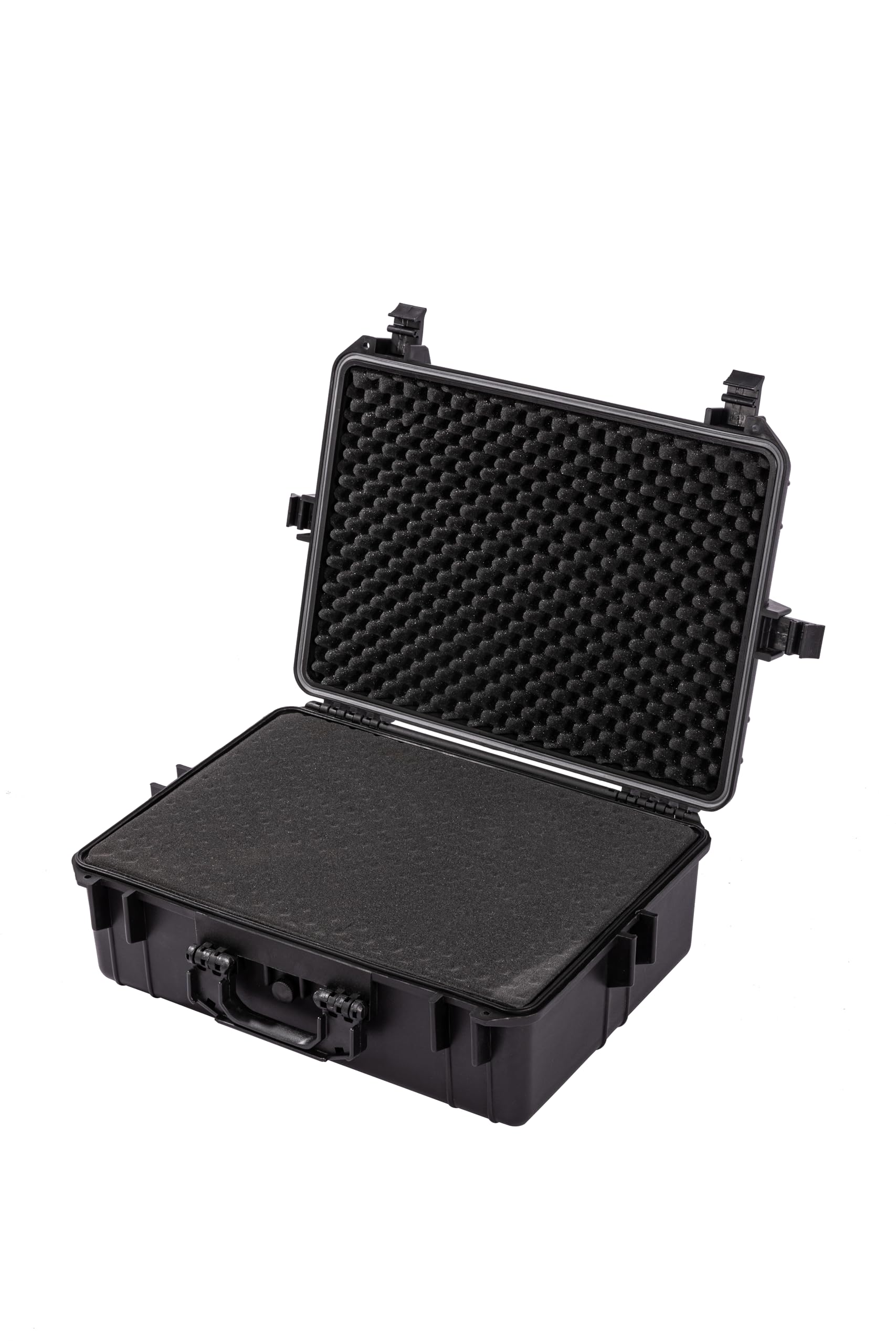 Electronicx Valigetta Rigida per Fotocamera con Schiuma – Custodia Antiurto IP55 Resistente a Polvere e Spruzzi, Richiudibile – Per DSLR, Obiettivi, Droni, Attrezzi e Armi – 57×41,5×21,5 cm Nera