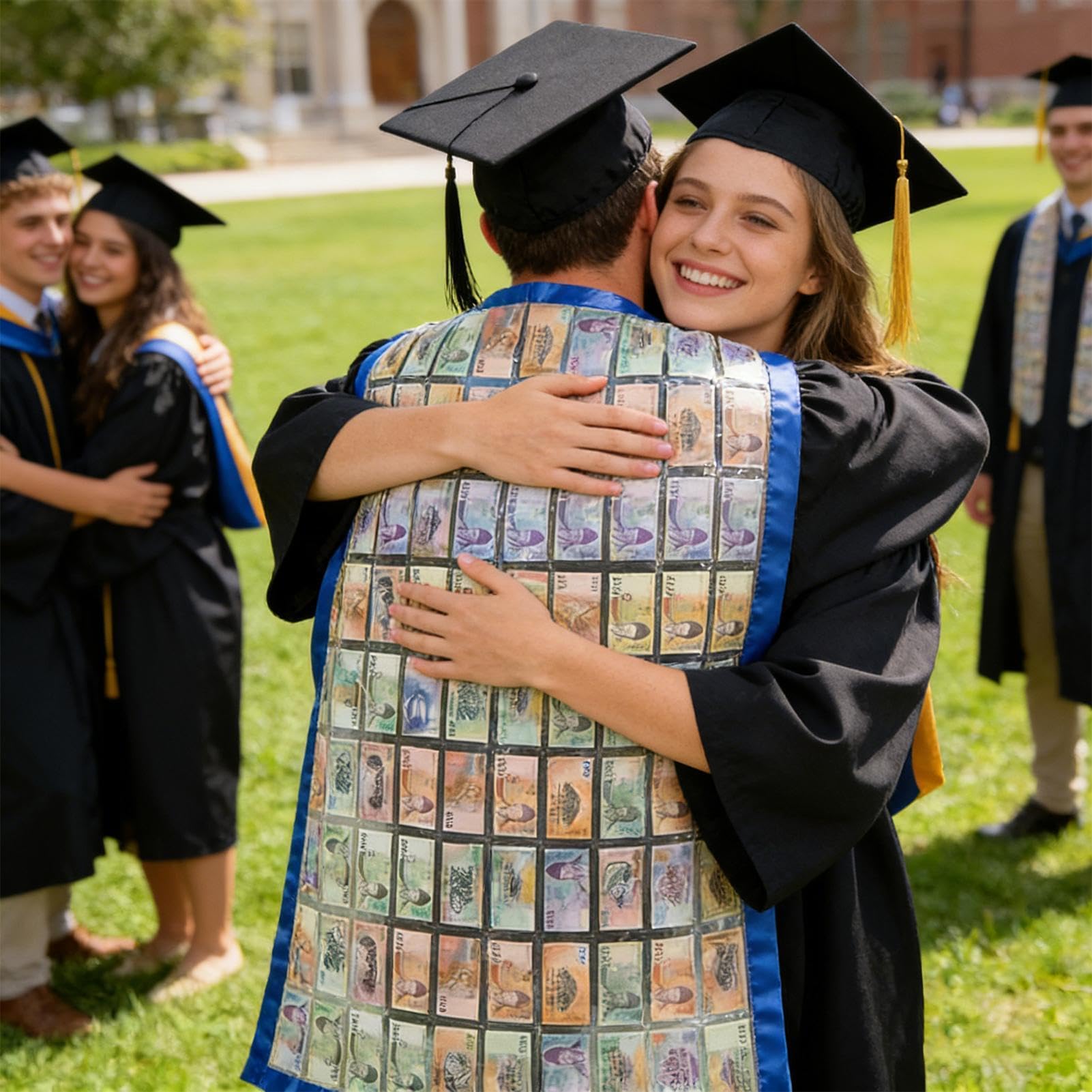 Fascia Di Laurea Classe 2026 Articoli Divertenti Per Feste | Stola con Tasca Porta Banconote Trasparente Per donne uomini studenti adulti scuole superiori università cerimonie feste