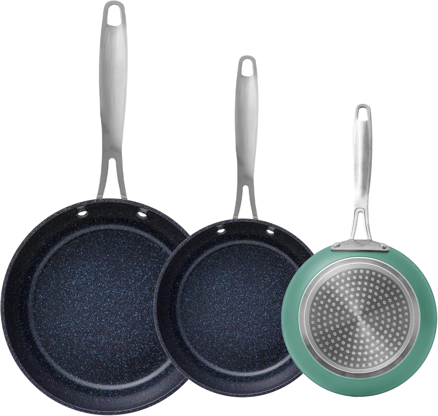 Nuwave 3Piece 8”, 10”, 12” Lightweight Frying Pan