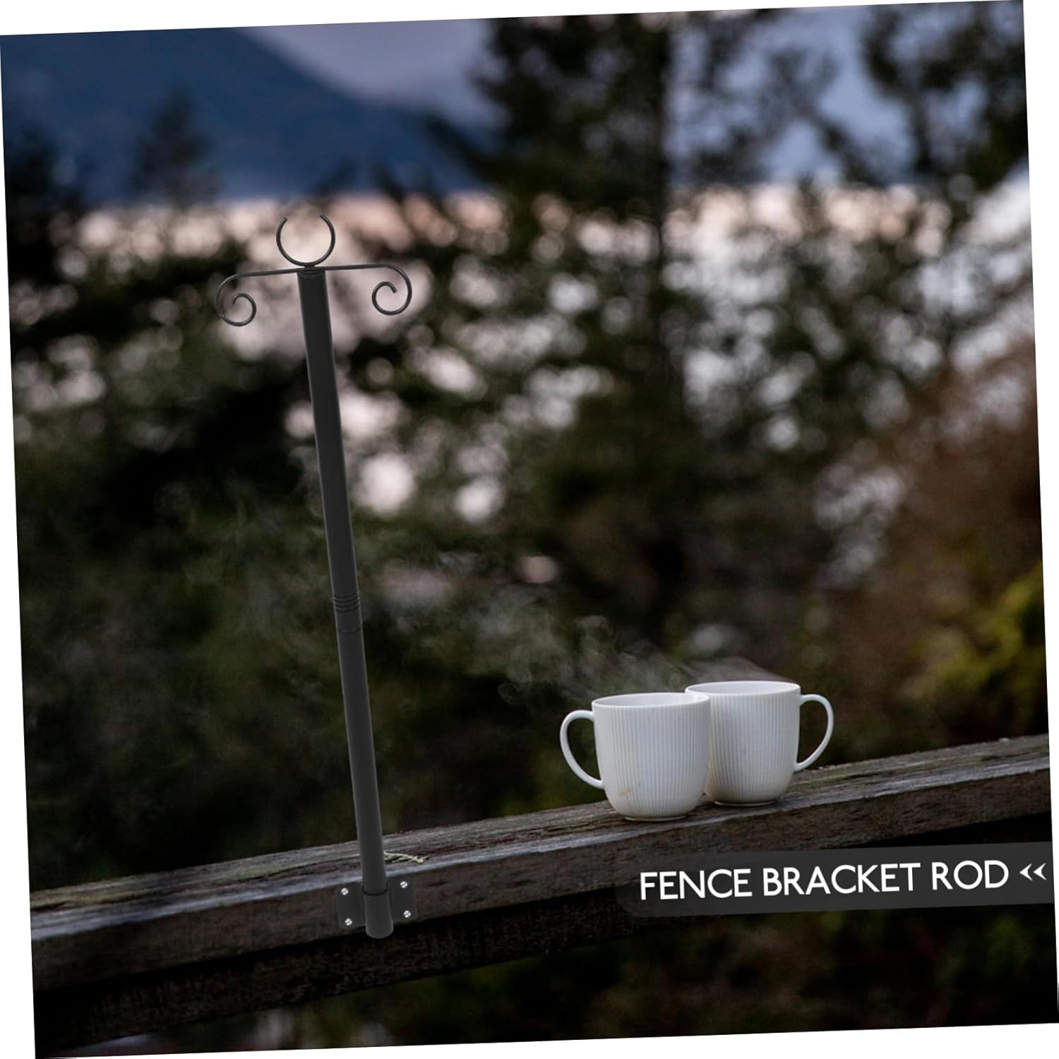 2sets Outdoor String Light Support Rods Heavy Duty Poles for Hanging Bird Feeders and Light Strings Gardens Patios and Yards