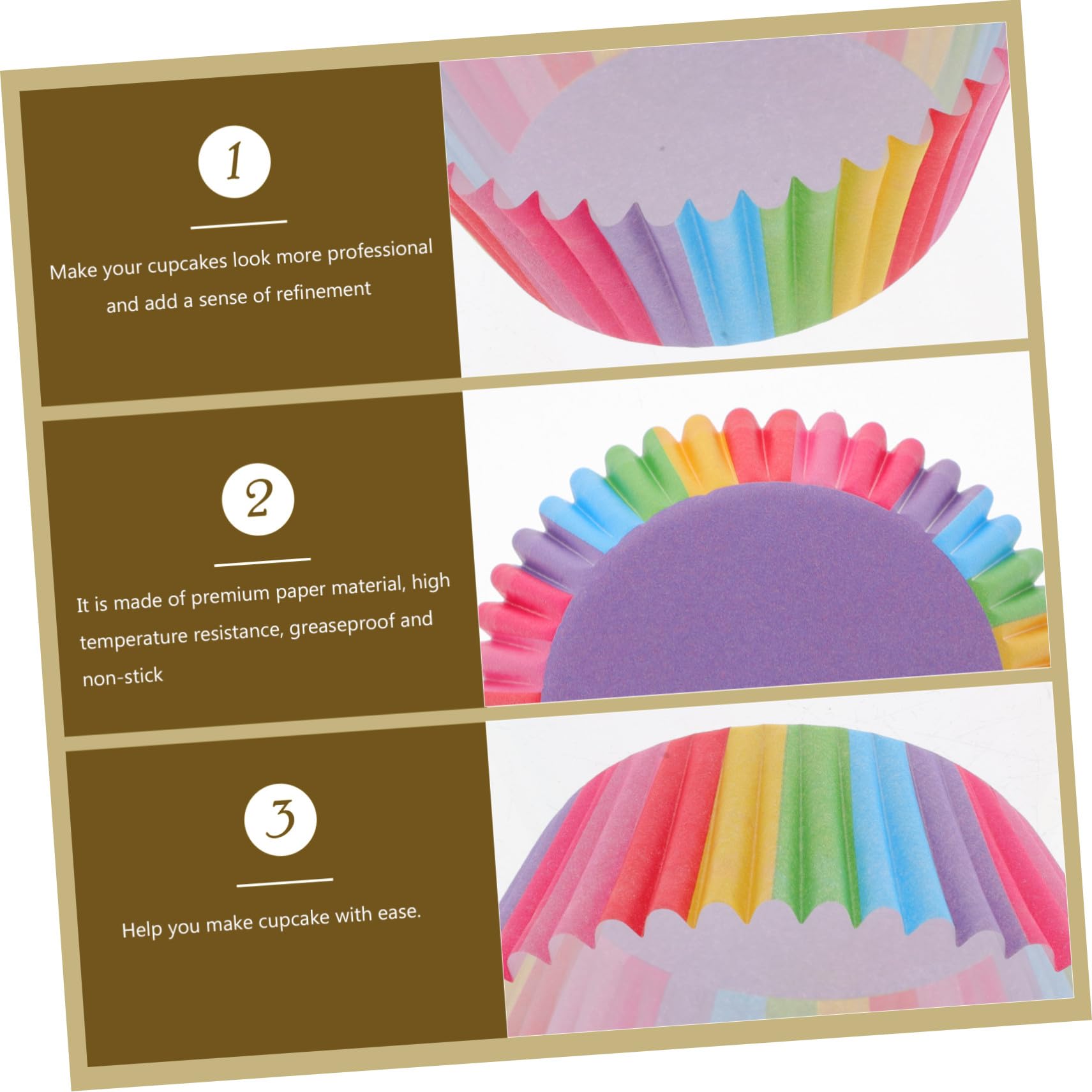 Capacillos de Papel para Hornear Grandes 1000 Piezas | Papel Antigrasa Grueso, para Snacks y Almuerzo, Apto para Dulces y Frutos Secos