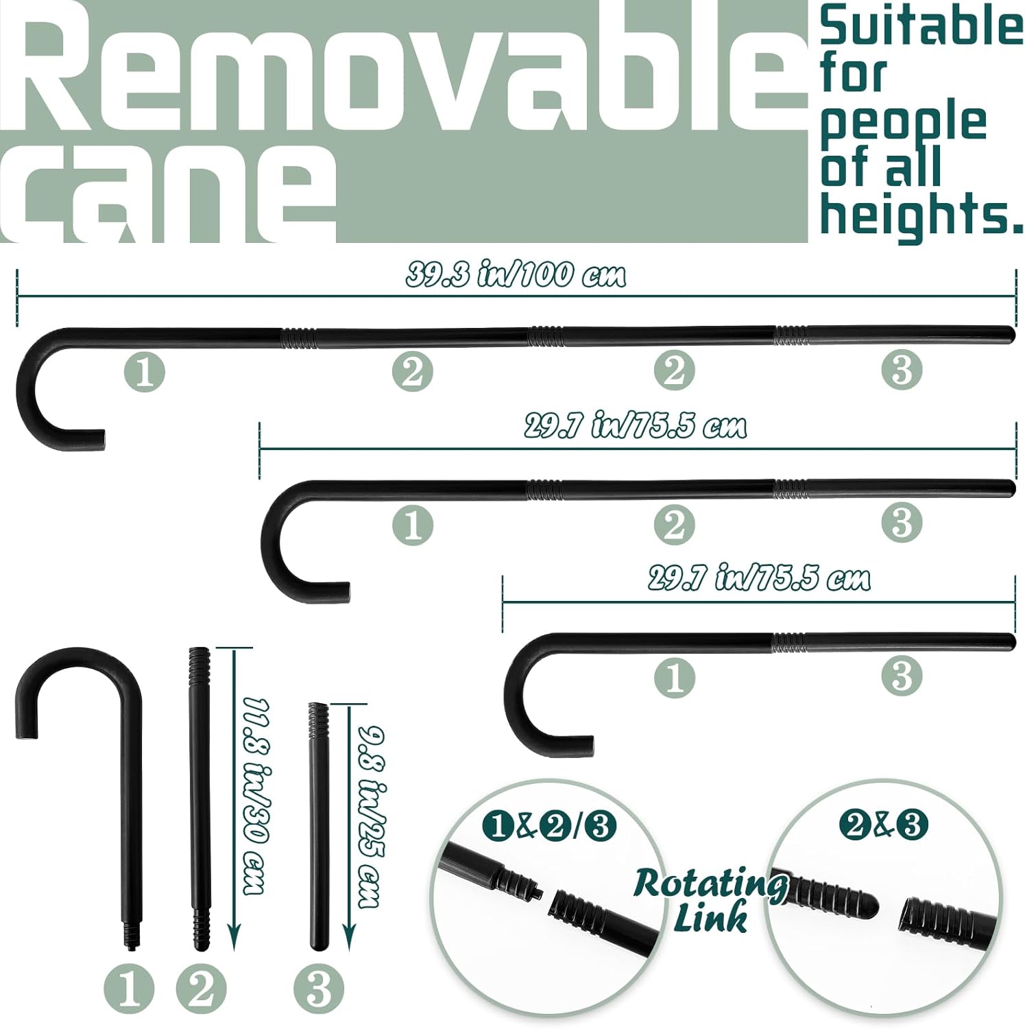 Old Man Costume Accessories for Kids,100th Day of School Grandpa Set with Glasses,Bow Tie,Suspender,Mustache Eyebrow - Image 3