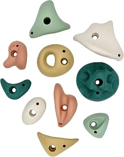 Everett & Avery Premium Boho Rock Climbing Holds for Kids - Durable Indoor Rock Wall Kit, Easy Install