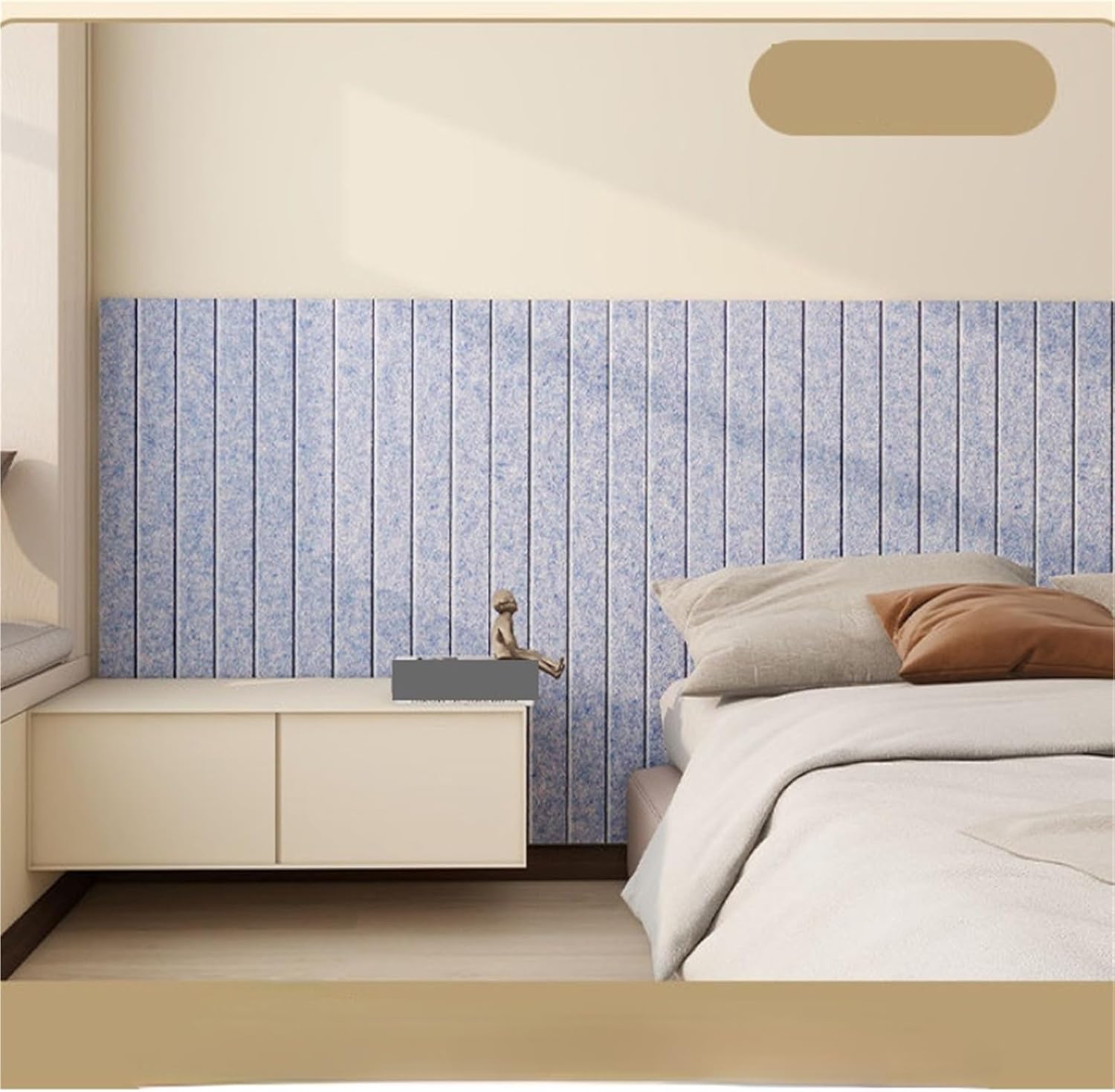 2 PCS Thickened Felt Board for Home Decorative Cork DIY Wall for Photos Message Display for Wall(Blue)