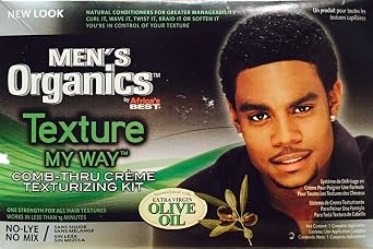 Africas Best Mens Organics Texture My Way Comb Thru Creme Hair Texturizing Kit, 1 Ea