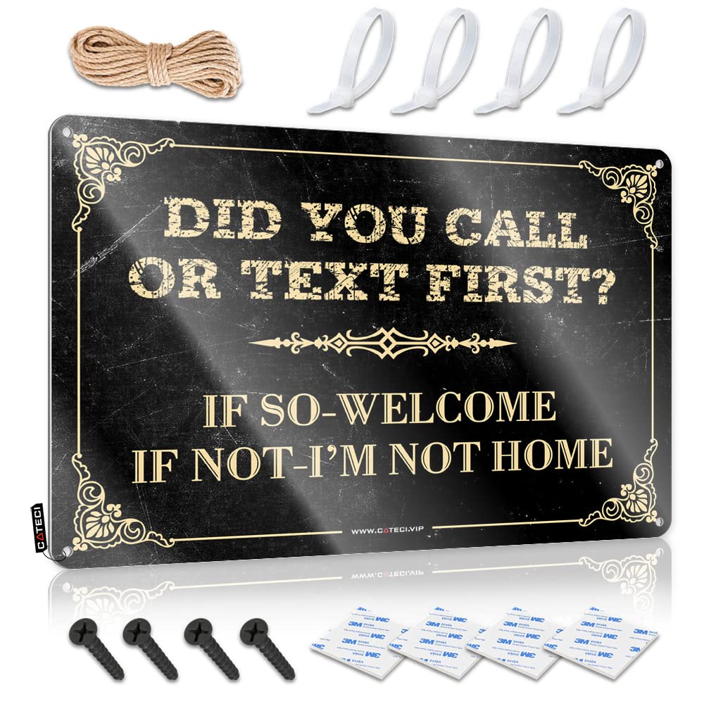 Sign Cool Wall Decor | Did You Call Or Text First Sleek For Club Home(20X30CM)