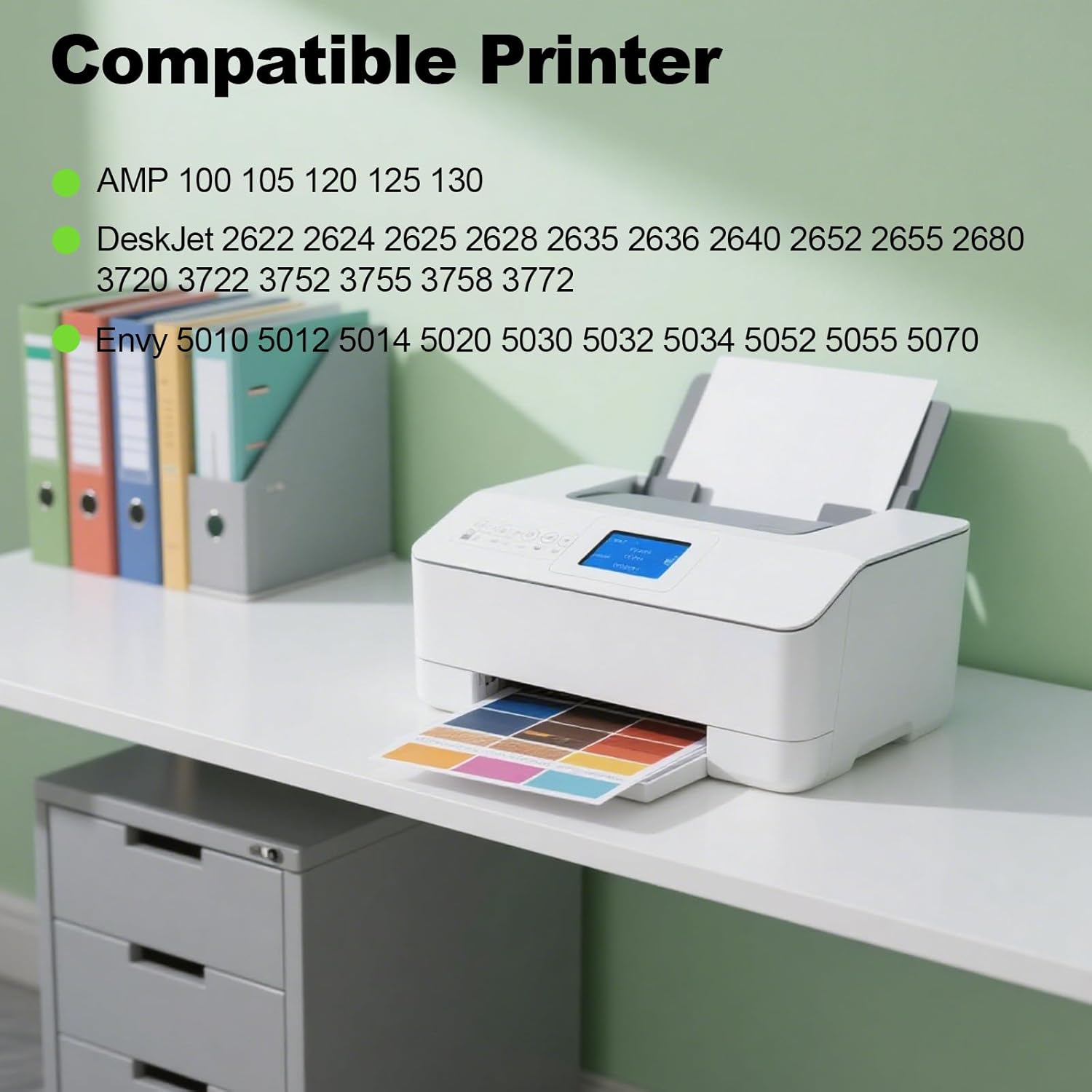 65XL Black and Color Ink Cartridges Replacement for HP Ink 65 65XL Combo Pack for HP AMP 100 105 120 125 130 DeskJet 2622 2624 2625 2628 2635 ENVY 5010 5012 5014 5020 5030 Printer (1 Black 2 Color）