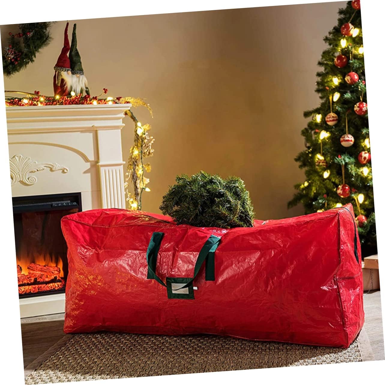 Christmas Tree Storage Bag Zipper and Carry Handles Heavy Duty Organizer for Artificial Trees and for Holiday Decorations