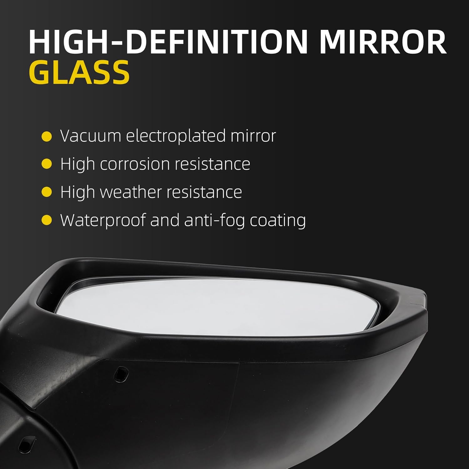 Dasbecan Right Passenger Side Door Mirror Compatible with Honda Civic 2016-2021 Power Glass Non-Heated Manual Folding Paint to Match Replaces 76208TBAC03ZA HO1321283 Black 3Pins (For US Built Models)