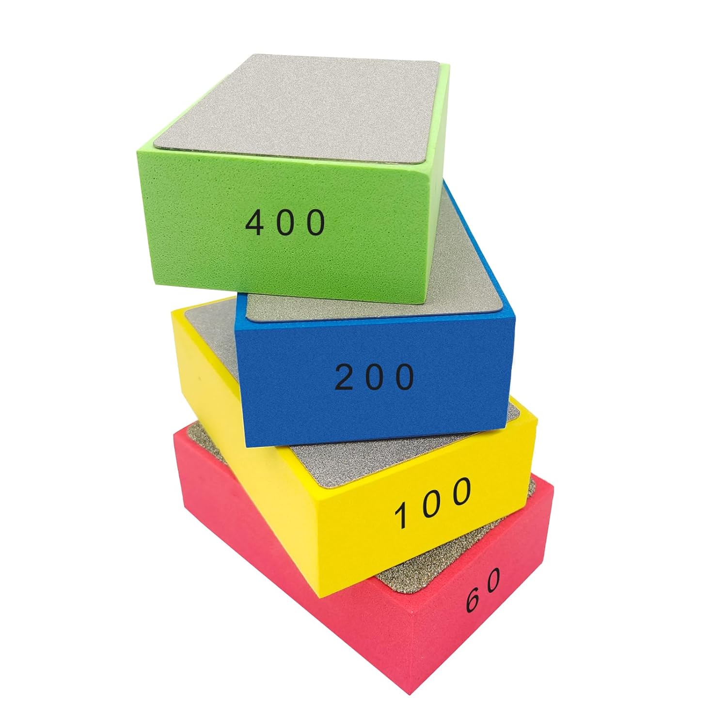 4 PCS Diamond Polishing Pads, Glass Grinding Pads for Sanding Concrete Glass Stone Granite Marble
