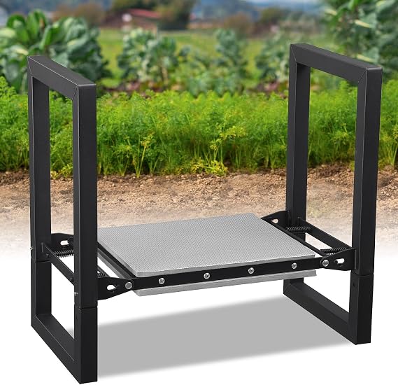 Garden Kneeler and Seat, Foldable Garden Stool 400lbs Heavy Duty, Protects Knees and Back, Ideal for Women, Men, and Seniors Gardeners, Large Size 19x10.6x18.5