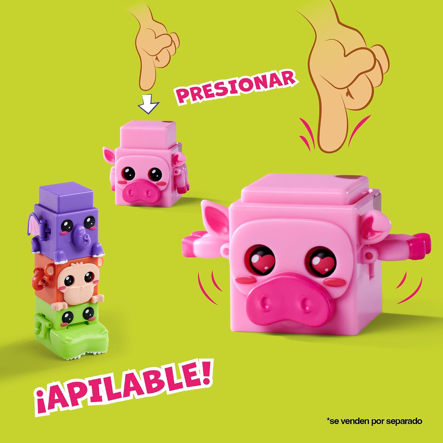 Simba 105952625 - Bloxies Figure (1 Piece) - Animal Building Blocks for Stacking and Collecting with Motion Effect, Toy for Children from 3 Years, Random Selection in Surprise Packaging image 2