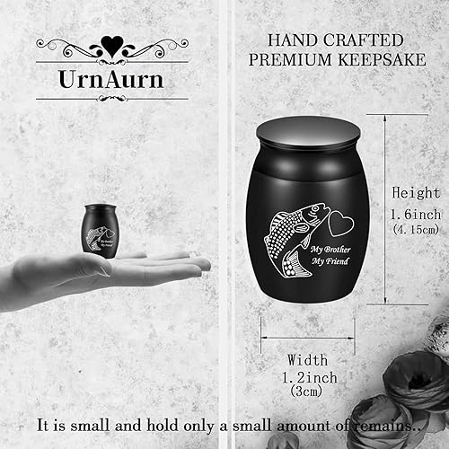 Miniatura 3 de Urnas pequeñas de cremación de 1.6 pulgadas de alto, hecha a mano, hermosa urna de recuerdo para funeral, urnas decorativas pacíficas para cenizas