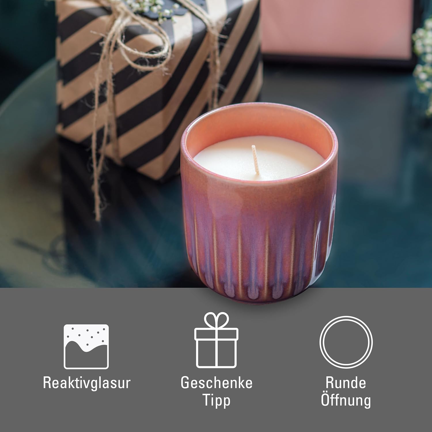 like. by Villeroy & Boch - Perlemor Home Scented Candle Sunkissed 8.5 x 8.5 x 9 cm