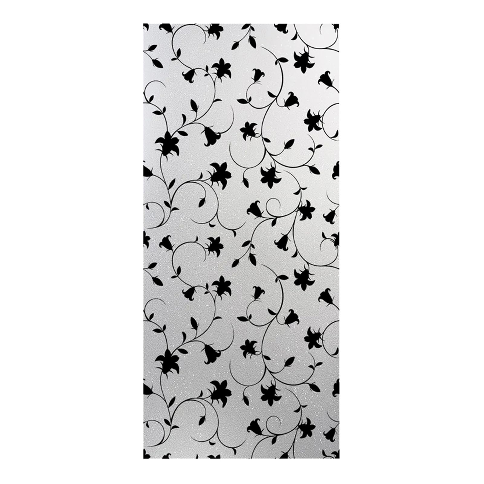 Window Privacy Film, Static Window Clings, Decorative Plants Butterflies Non-Adhesive Sticker, Blocking Heat Control Window