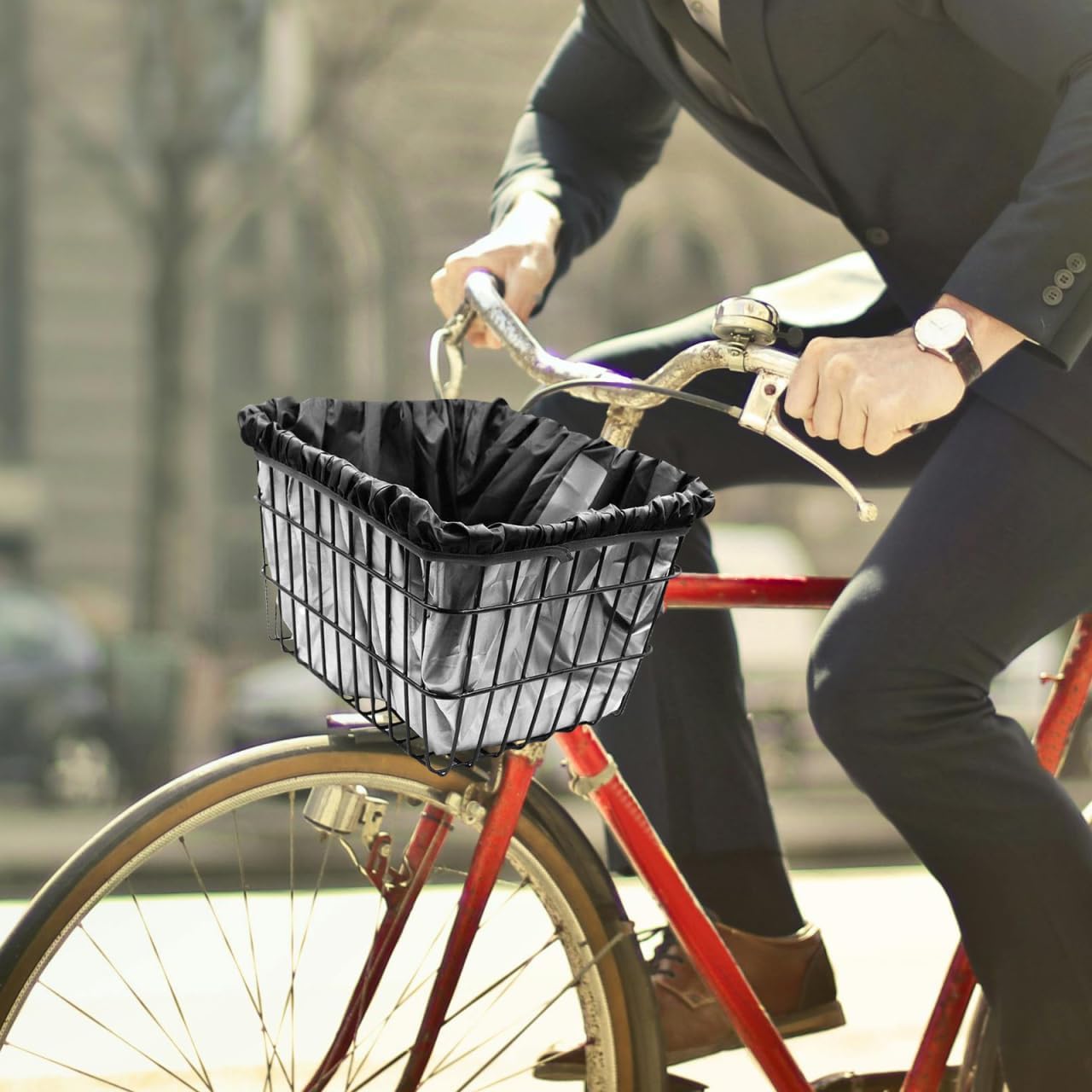 Basket Cover Rainproof Oxford Cloth Liner for Front Baskets Rain Sun UV Dust Wind Proof for City Rides and Outdoor Adventures Lightweight | 43*20*20cm for Front Baskets Rain Sun UV Dust Wind Proof for City Rides and Outdoor Adventures Lightweight