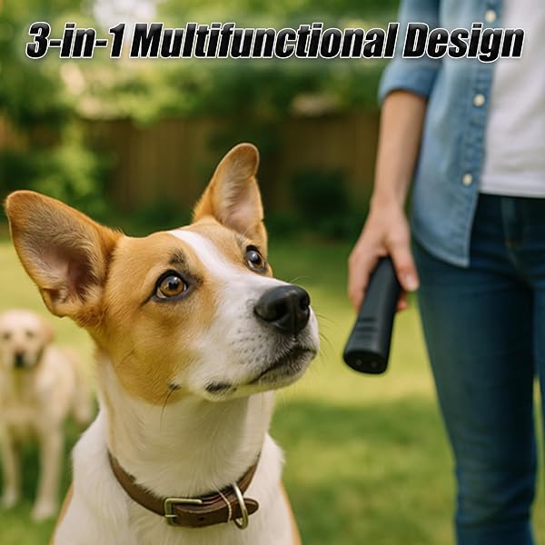 2026 Upgrade Pet Gentle Anti Barking Device with LED Light, Handheld Dog Bark Deterrent, Behavior Training Tool for Indoor and Night Walking (1PC) - 2