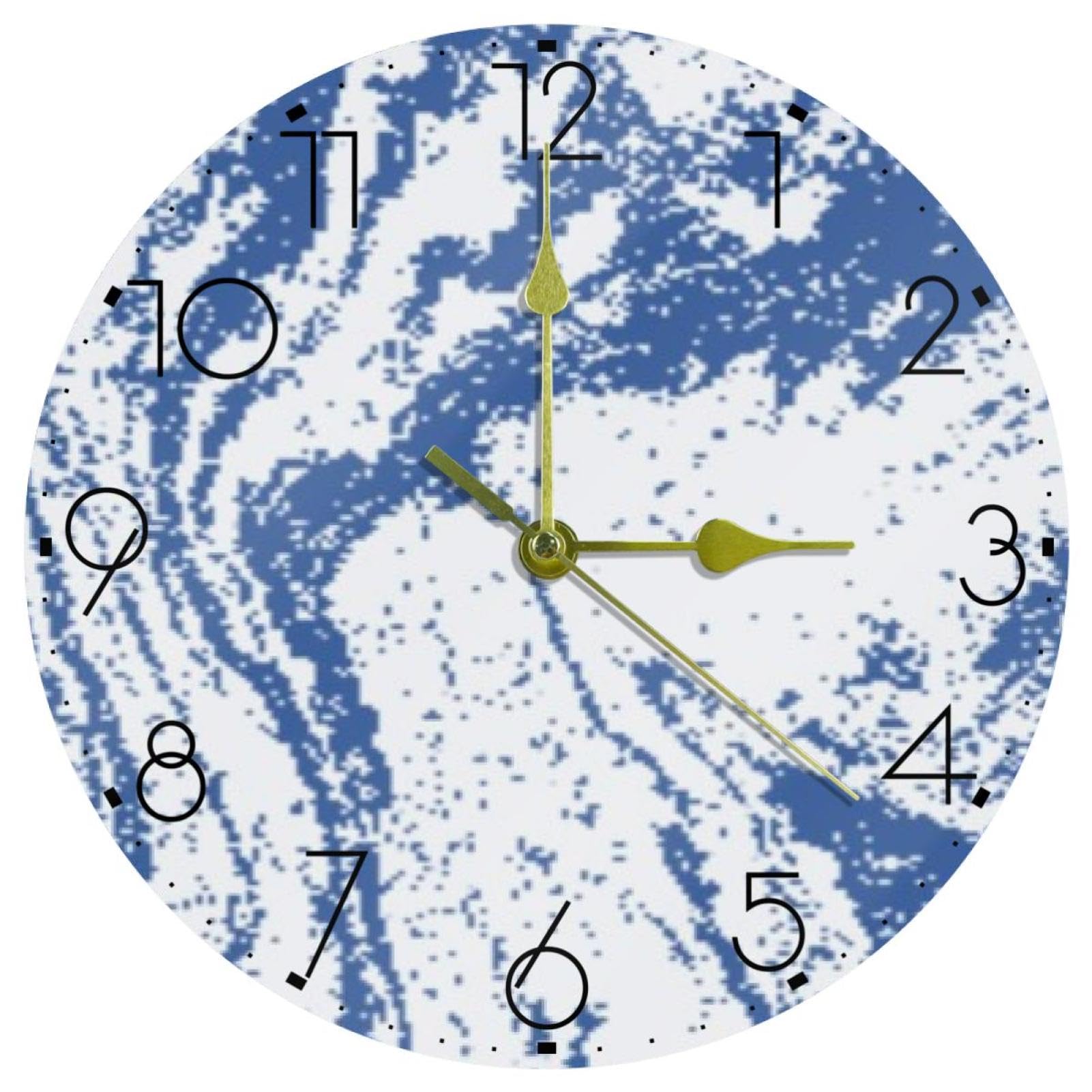 Horloge murale silencieuse pour salon et chambre à coucher design roche