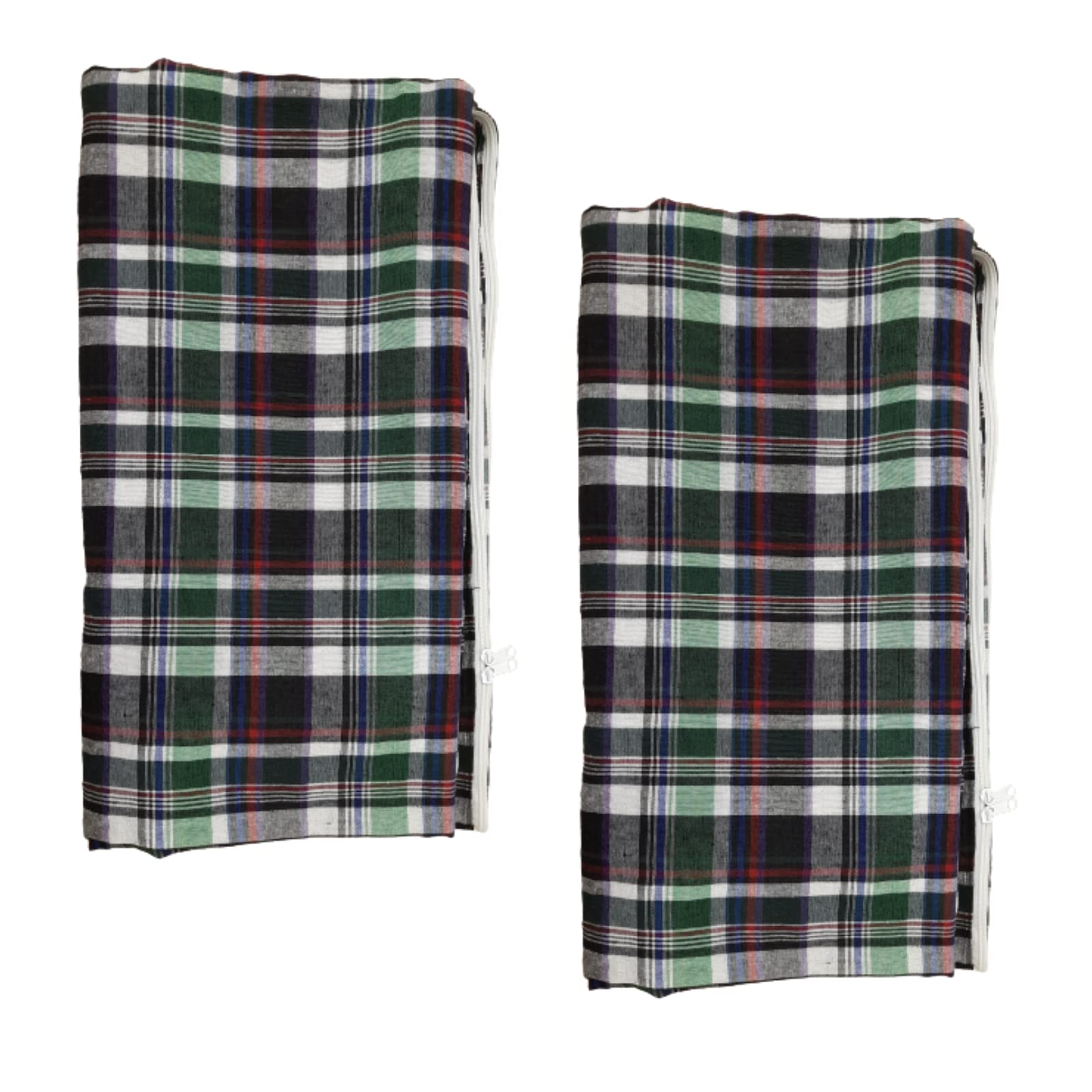 Zippered 2 pc Mattress Cover (Green)(Two Pc's of 75 inch*36 inch* 5inch)-image-9