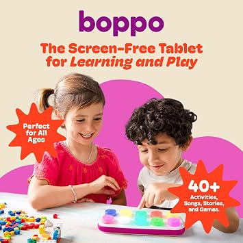 Boppo Screen-Free Learning Tablet for Kids, 40+ Pre-Loaded Games