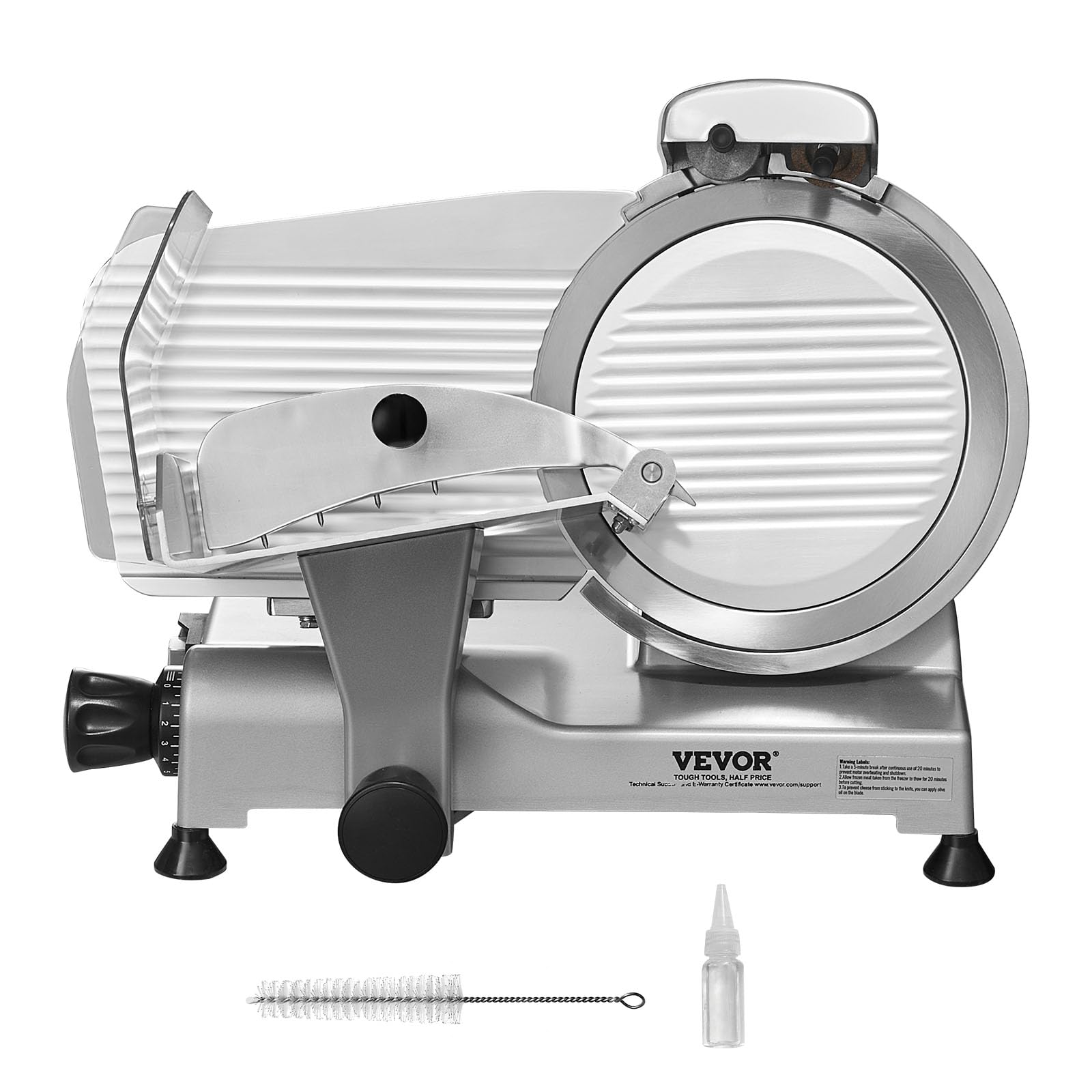 VEVOR Kommerzieller Fleischschneider 340 W 25,4 cm Klinge 0-15 mm Einstellbare Dicke