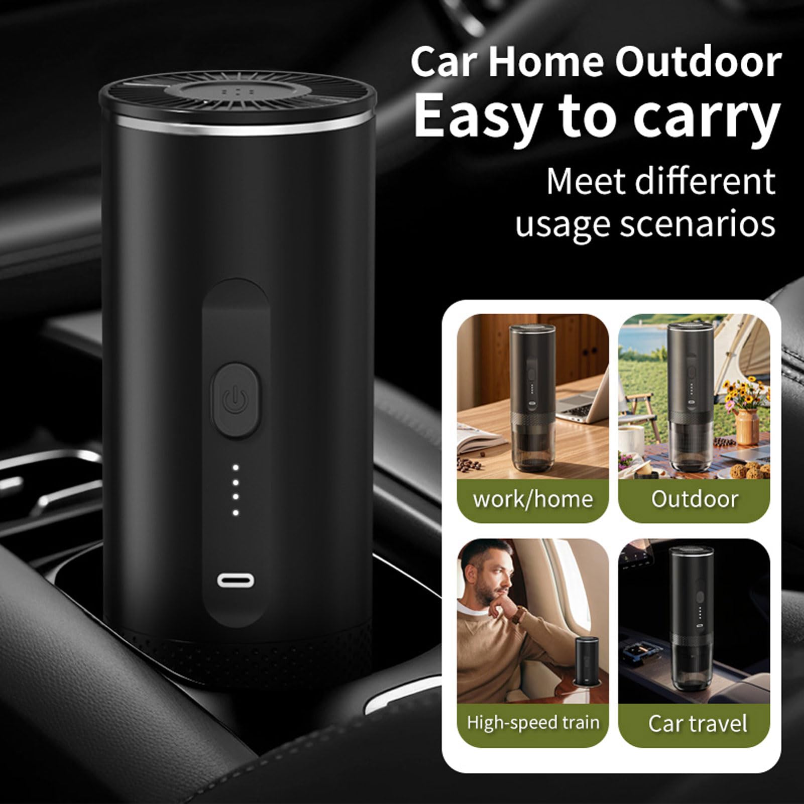 Capsule Cafeter, Macinetta di caffè Portatile Wireless con Cavo USB per Viaggiare