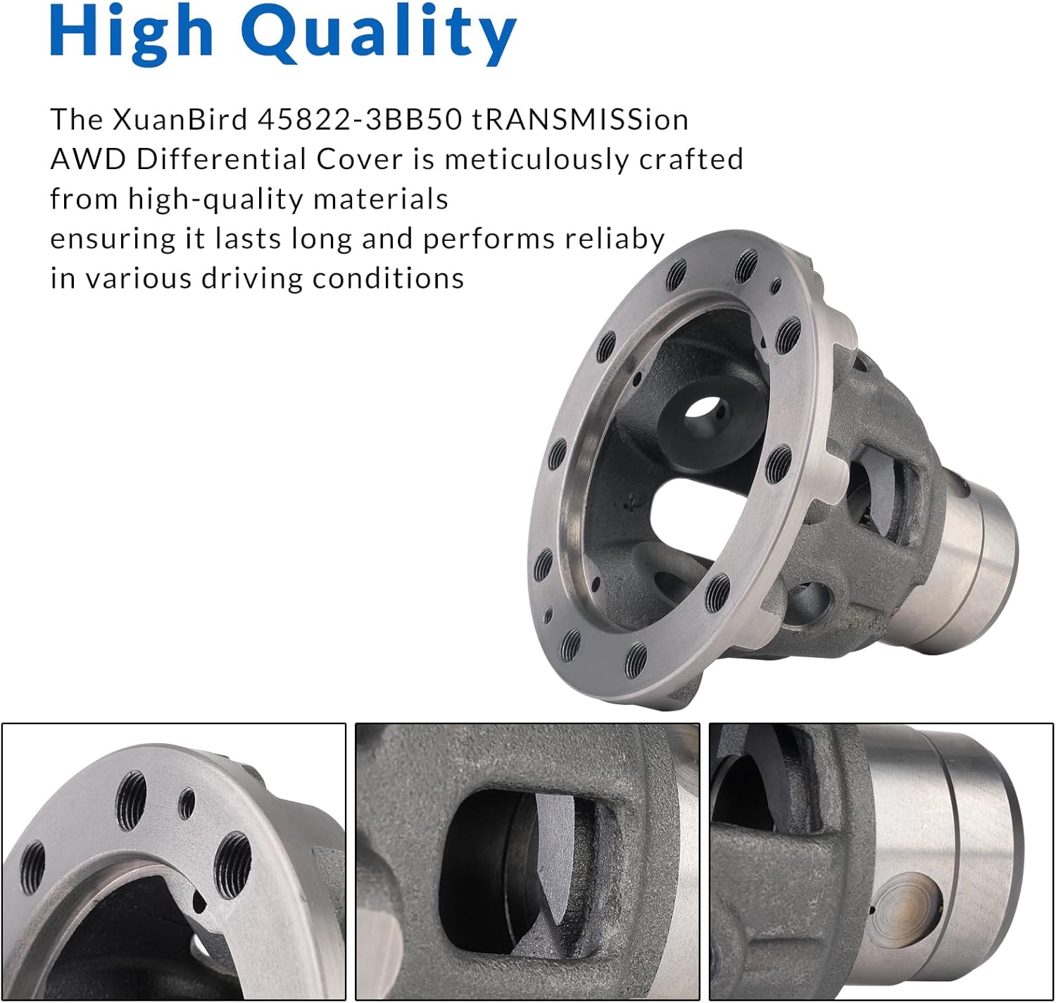 AWD Differential Cover 45822-3B850 - Direct Fit for Hyundai Tucson/Sonata/Elantra & Kia Optima(K5)/Sportage/K3 (2011-2016) - Replaces OE# 45822-3B250