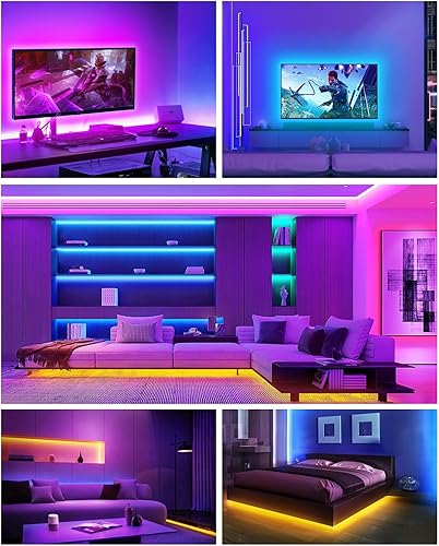 Miniatura 7 de Luces LED para retroiluminación LED de TV, luces LED de 9.8 pies para TV de 32 a 60 pulgadas, luz LED de TV detrás de USB RGB que cambia de color,