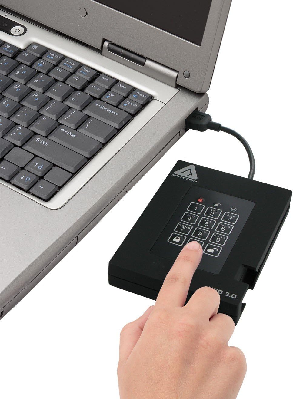 Apricorn 256GB Aegis Fortress FIPS 140-2 Level 2 Validated 256-Bit Encrypted USB 3 External SSD (A25-3PL256-S256F)