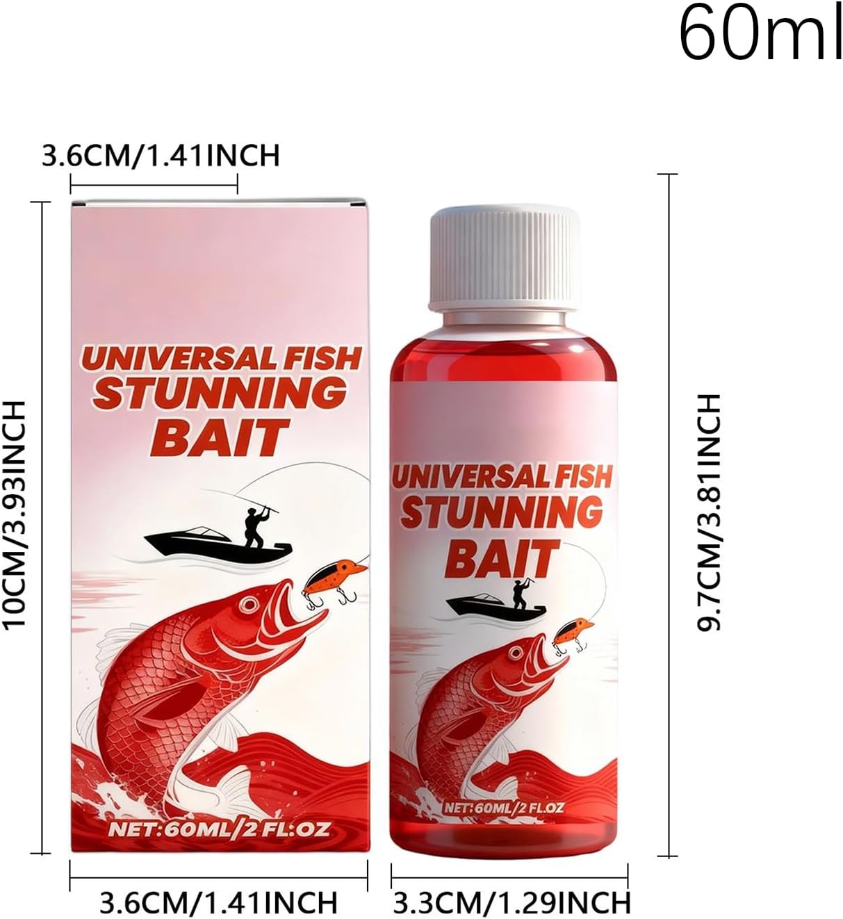 Fishing Scent 60ml Liquid Lure Additive | Baits Attractants for Saltwater Lake Pond Reservoir Bank Outdoor Night Morning