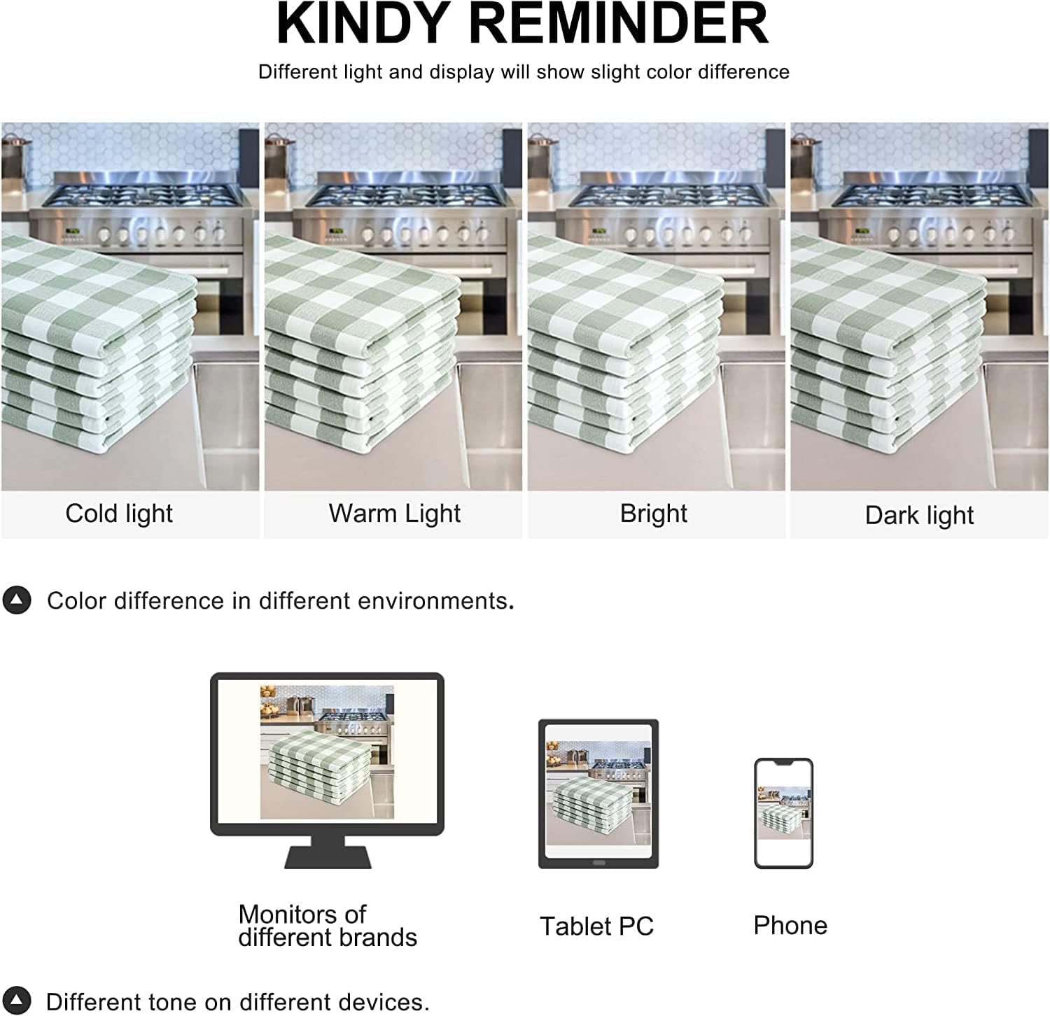 クロス マイクロファイバータオル 100% コットン テリー キッチンタオル 6枚セット バッファローチェック柄 (13 x 29イ