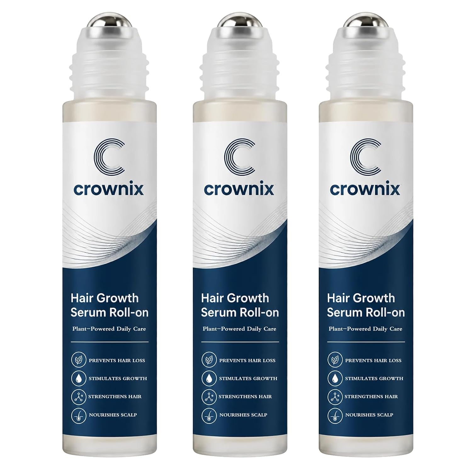 Crownix Hair Serum Roll-On, Lightweight Scalp Serum for Fuller-Looking Hair Appearance, Non-Greasy Daily & Scalp Care (2Pcs, one)