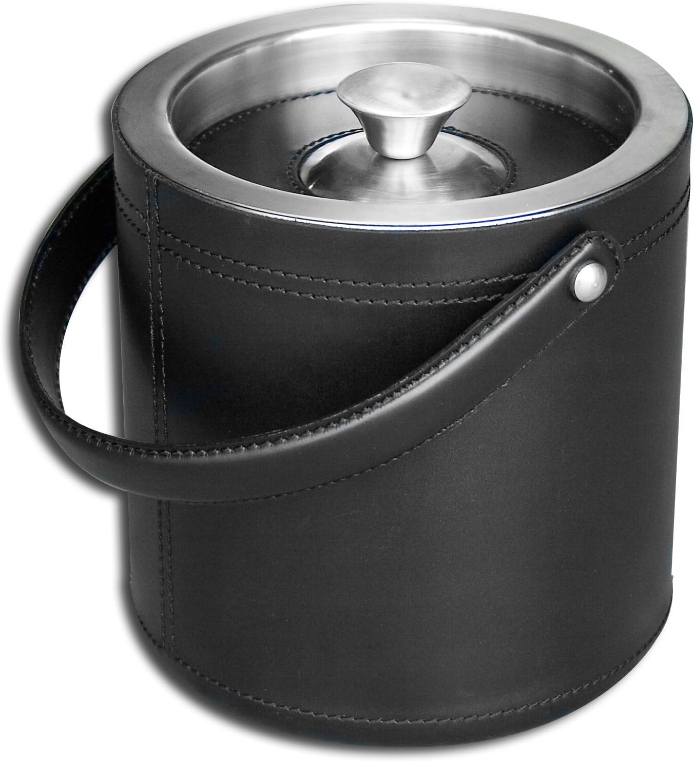 Dacasso A1060 Black Leather Ice Bucket