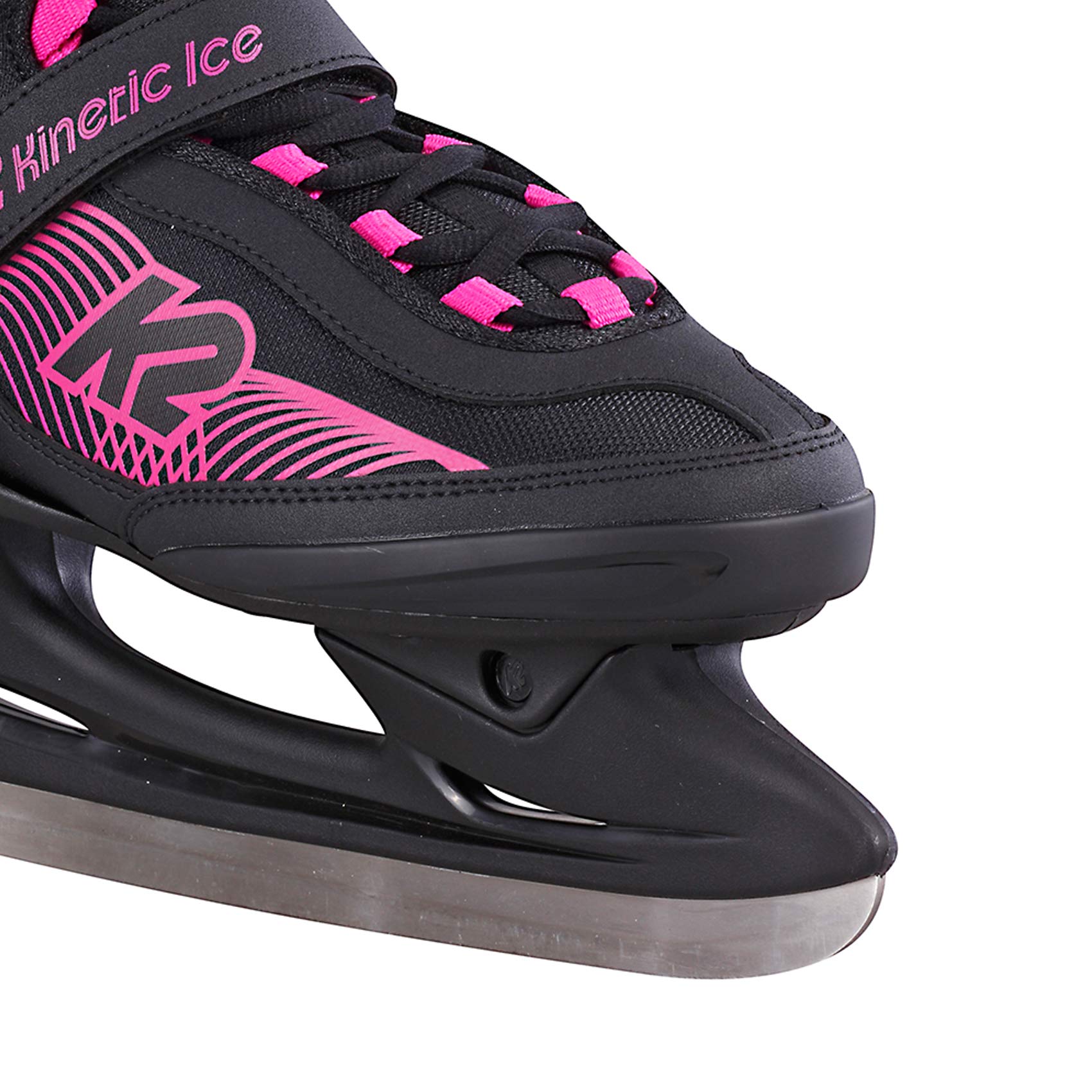 K2 Kinetic Ice W - Patines de Hielo para Mujer, Mujer, Patines de Hielo., 25E0240, Negro y Azul., EU: 42 (UK: 8 / US: 10.5)