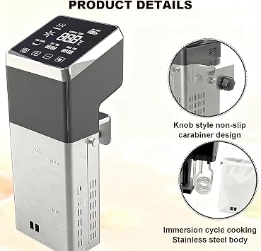 Sous Vide Machines, Sous Vide Cooker, 1600 W, Immersion Circulators, Accurate Temperature and Time Control, Complete Sous Vide Machine Cooking Kit for Home Chefs and Beginners