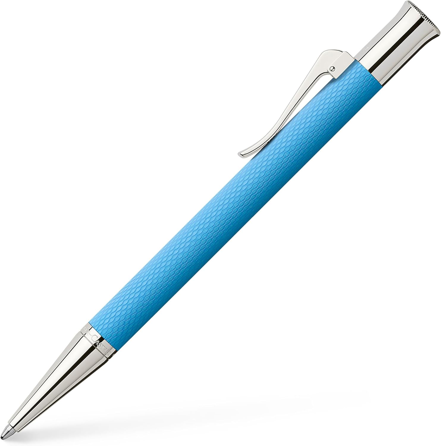 Faber-Castell Graf 145215 Retractable Ballpoint Pen Guilloche Gulf Blue