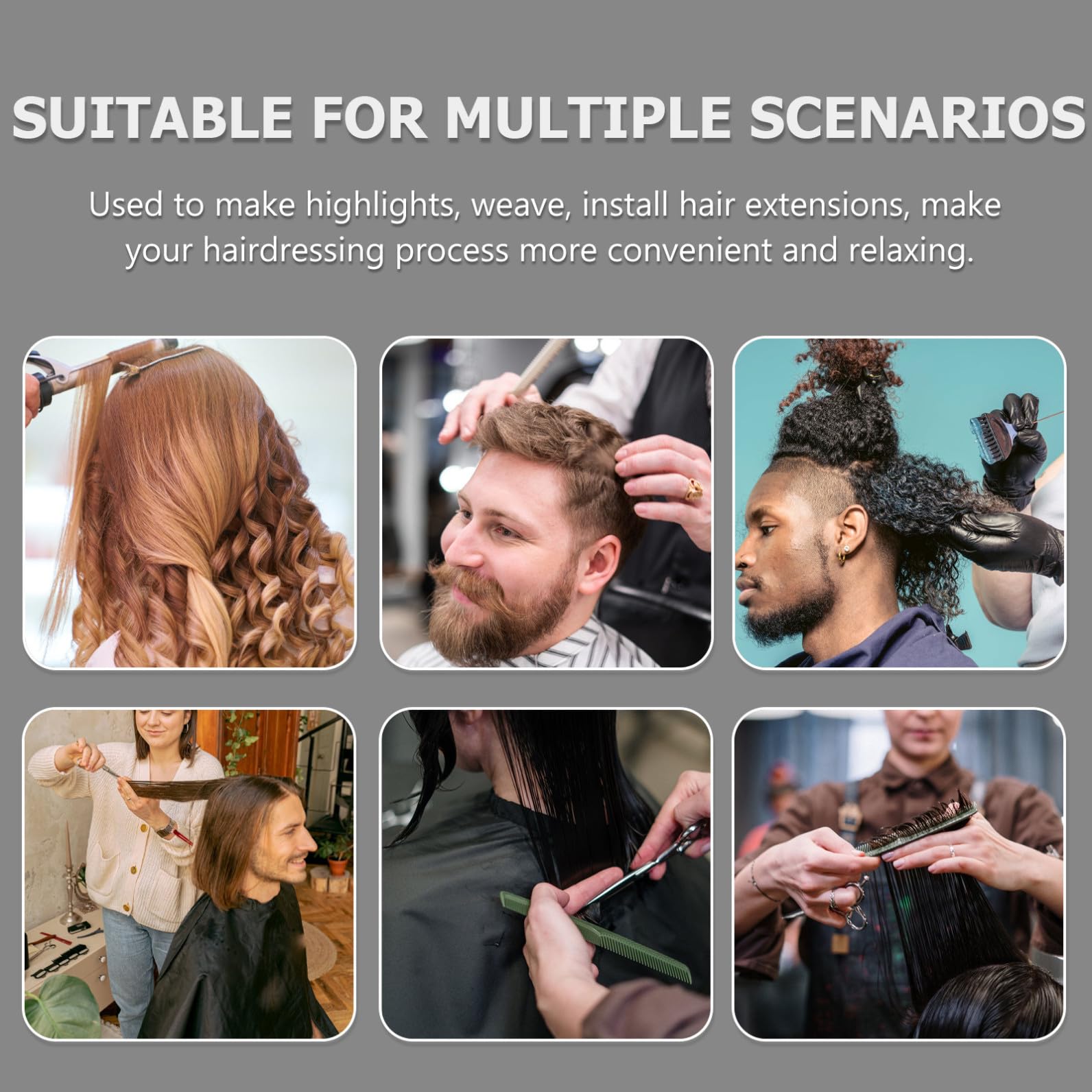 Herramientas de Peluquería para Trenzas y Peinados de Silicona 11 Piezas