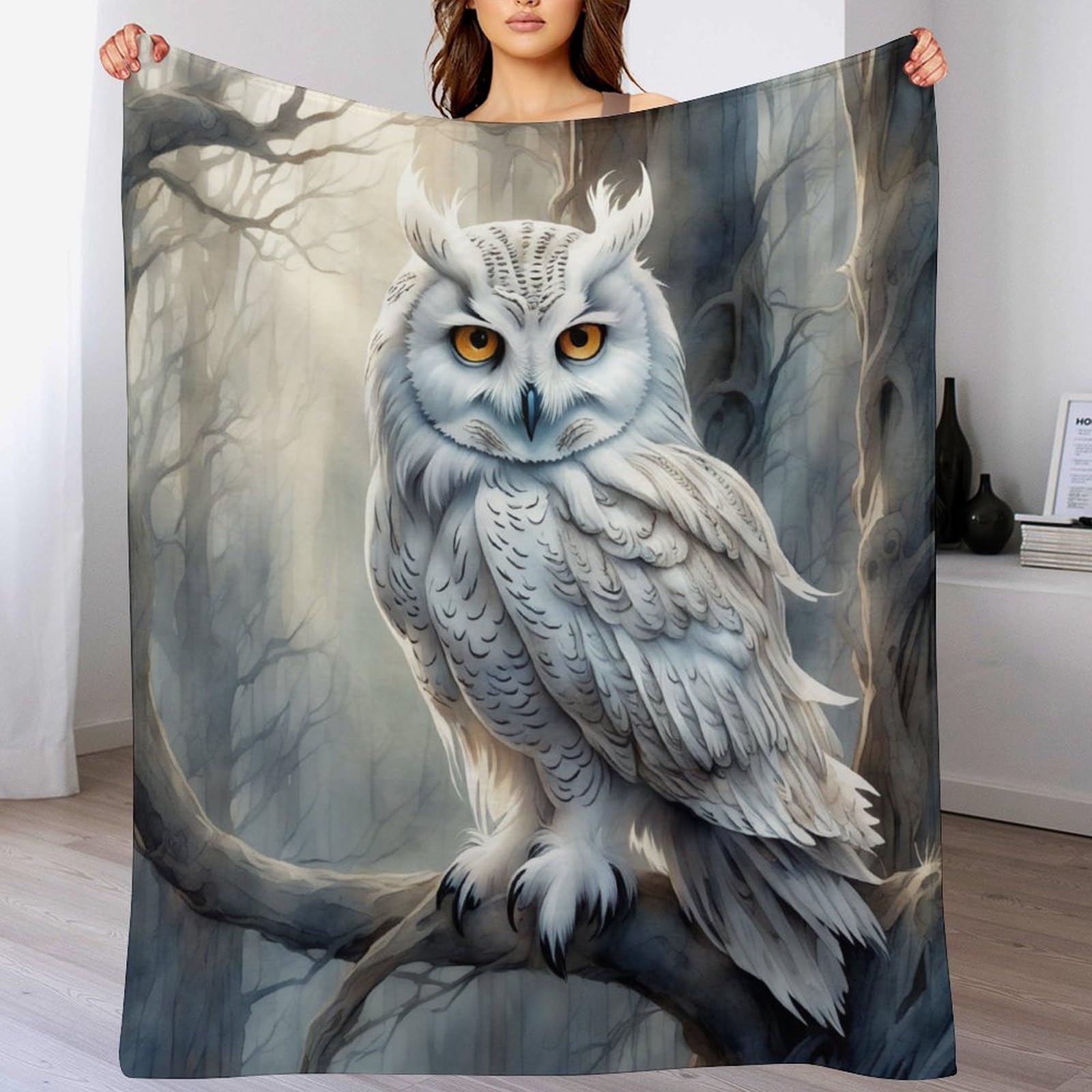 Couverture flannel hibou 3D : finissez-en avec les plaids rêches qui peluchent au lavage