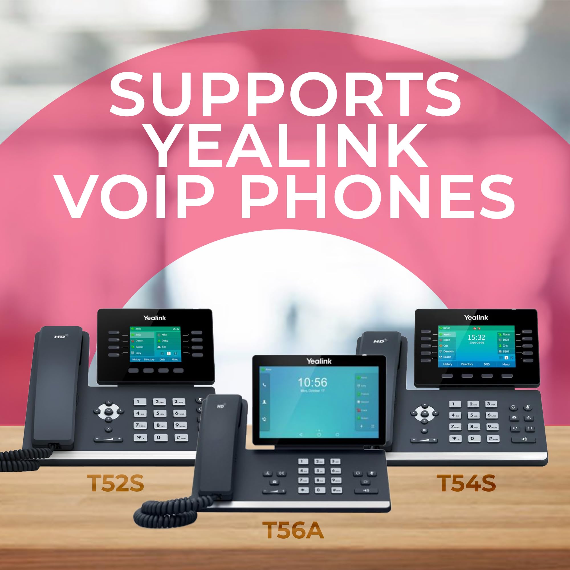 Yealink - Soporte de Pared para teléfonos SIP, IP, Escritorio con paño de Microfibra #Yea-WM-B