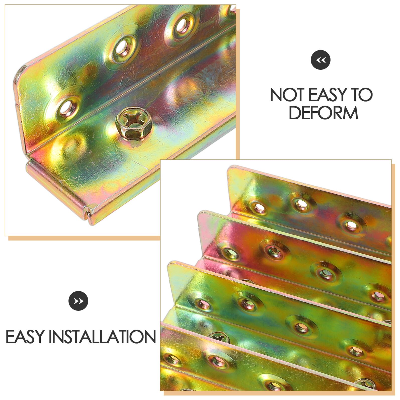 OUNONA 4stücke Metall-bettseitenbefestigungen und Bettgestellverbinder Ersatzteile für Betten Klappscharniere für Betten Bettbeschläge aus Metall für Klappbare Bettgestelle