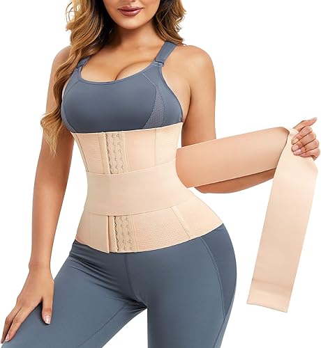 Miniatura 8 de Entrenador de cintura 2 en 1 para mujer, cintura de grasa del vientre inferior, faja moldeadora de cintura posparto