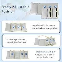 Vista 4 de Mybow Almohada estabilizadora de cuello, almohada poscirugía para dormir verticalmente, entrenamiento de sueño de espalda y lateral, cuña
